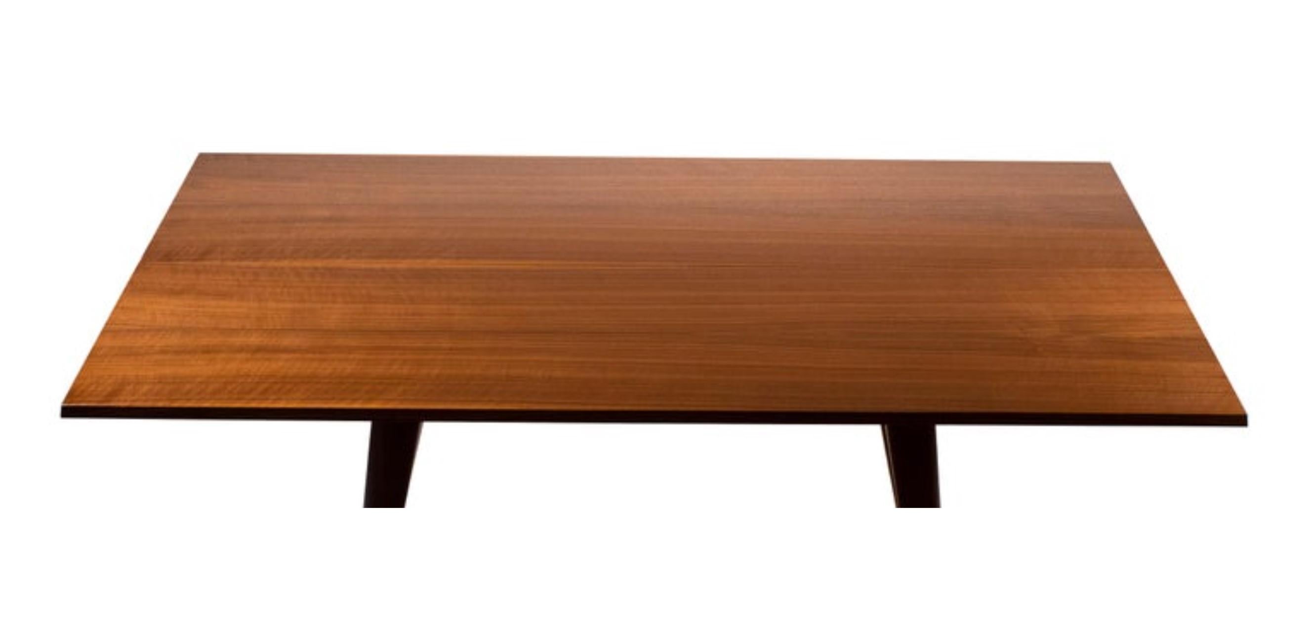 Laiton Gio Ponti Singer & Sons Model 2134 Table console de salle à manger à plateau rabattable en noyer et laiton en vente