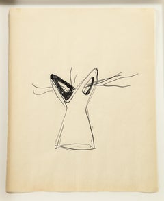 Gio Ponti Sketch "Disegni per Vasi Incrociatifor", Italy 1950
