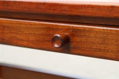 Gio Ponti Small Desk Mid-Century Italian Design Laminate Brass Walnut