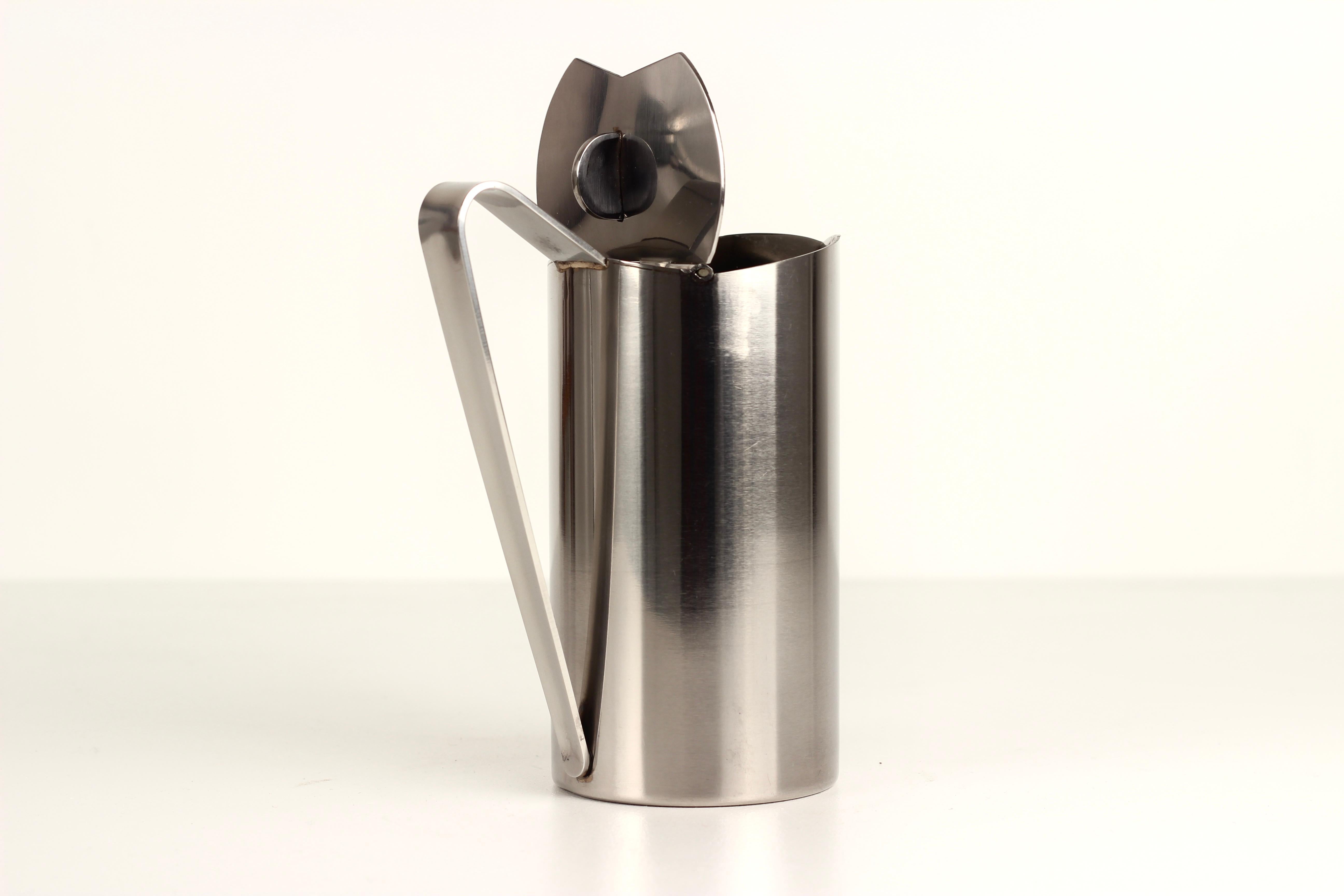 Caffettiera o caraffa in acciaio inossidabile Gio Ponti, prodotta in Italia da Fratelli Calderoni In condizioni buone a London, GB