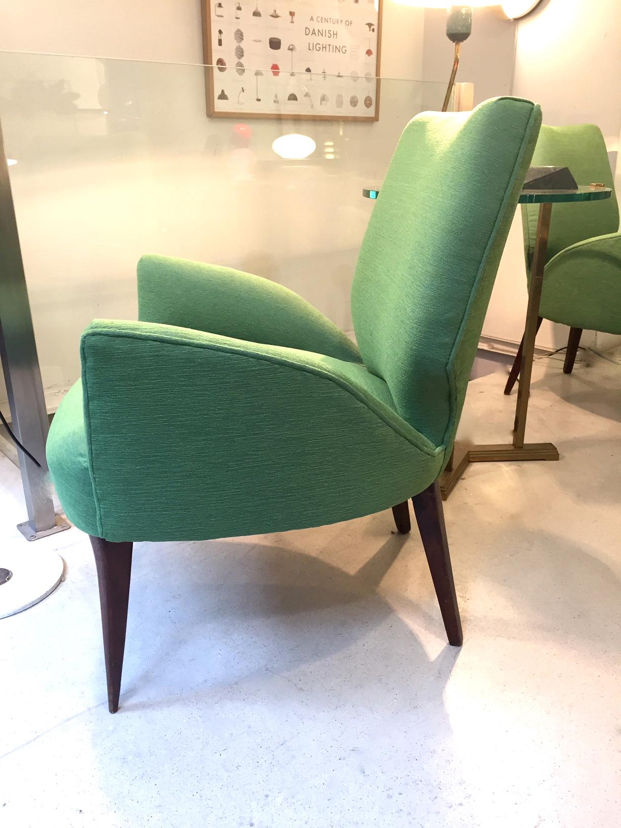Gio Ponti Style Armchairs, 1950 For Sale 1