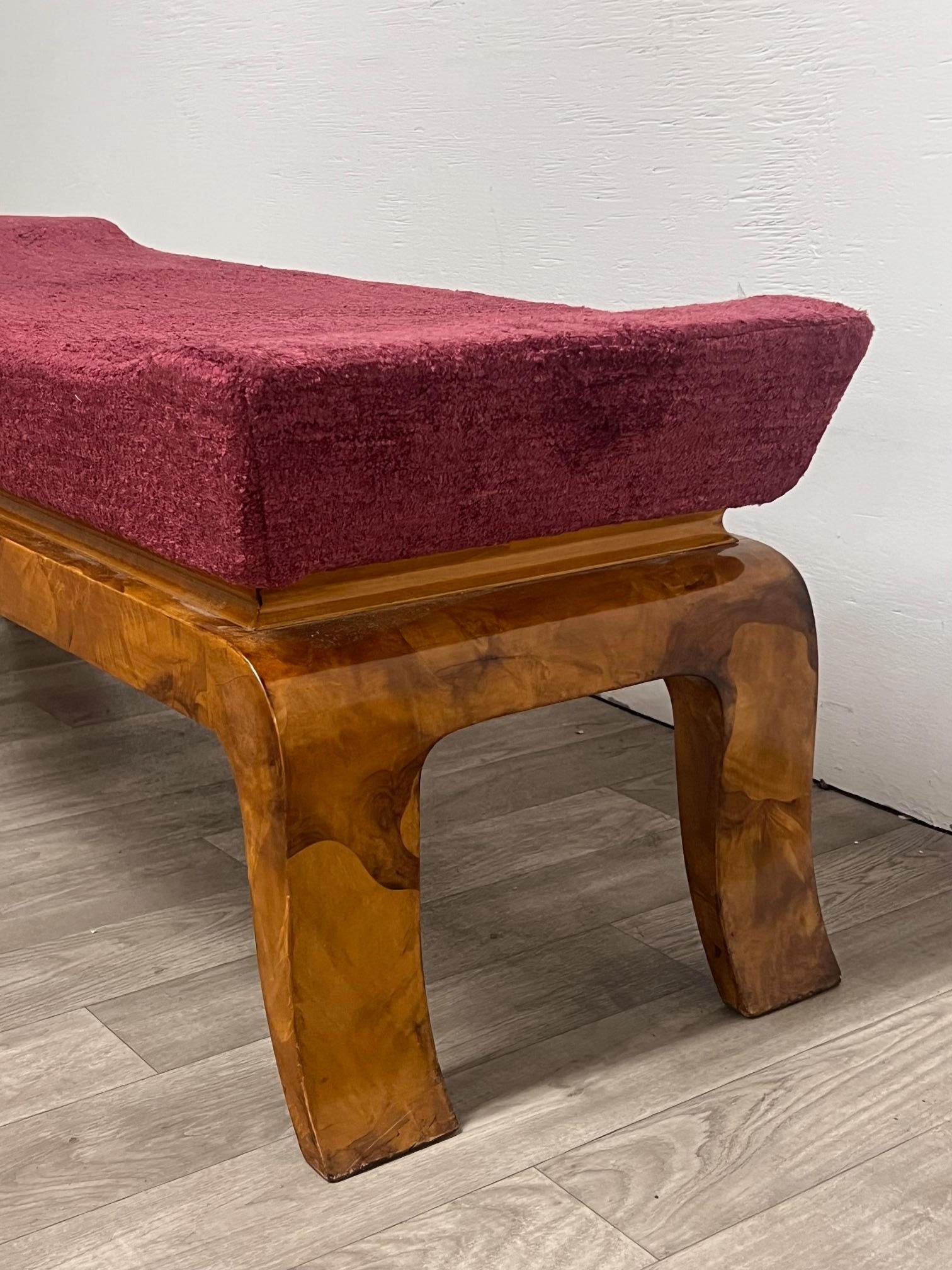 Fabric Gio Ponti Style Bench For Sale