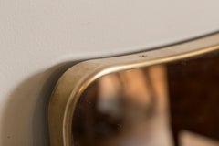 Gio Ponti Style Brass Shield Mirror