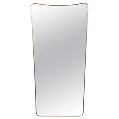 Gio Ponti Style Brass Shield Mirror