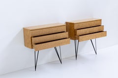 Gio Ponti Style Cabinet, Alpi Walnut Veneer, Mid-Century Modern