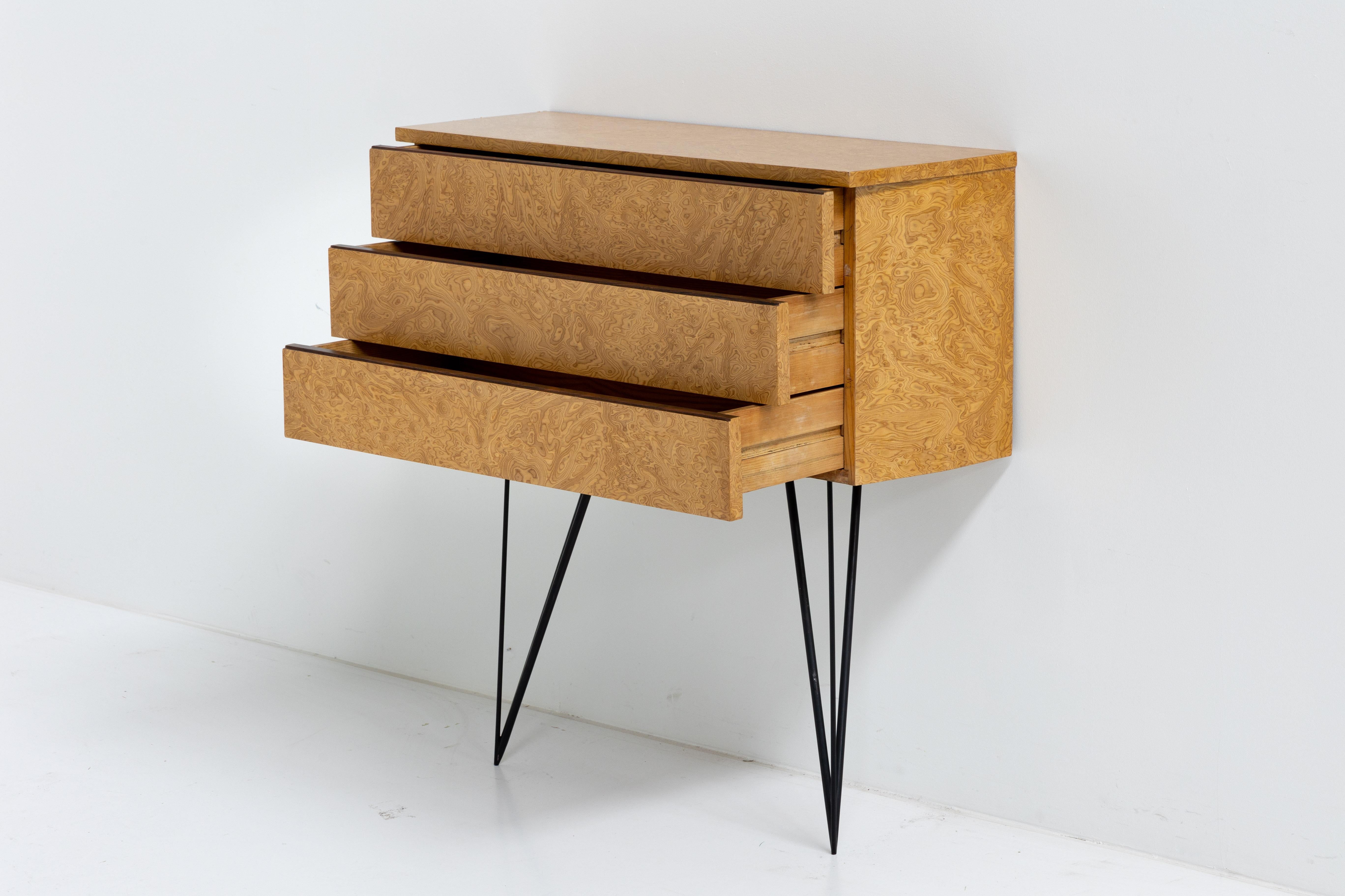 Wood Gio Ponti Style Cabinet, Italy, 1950s