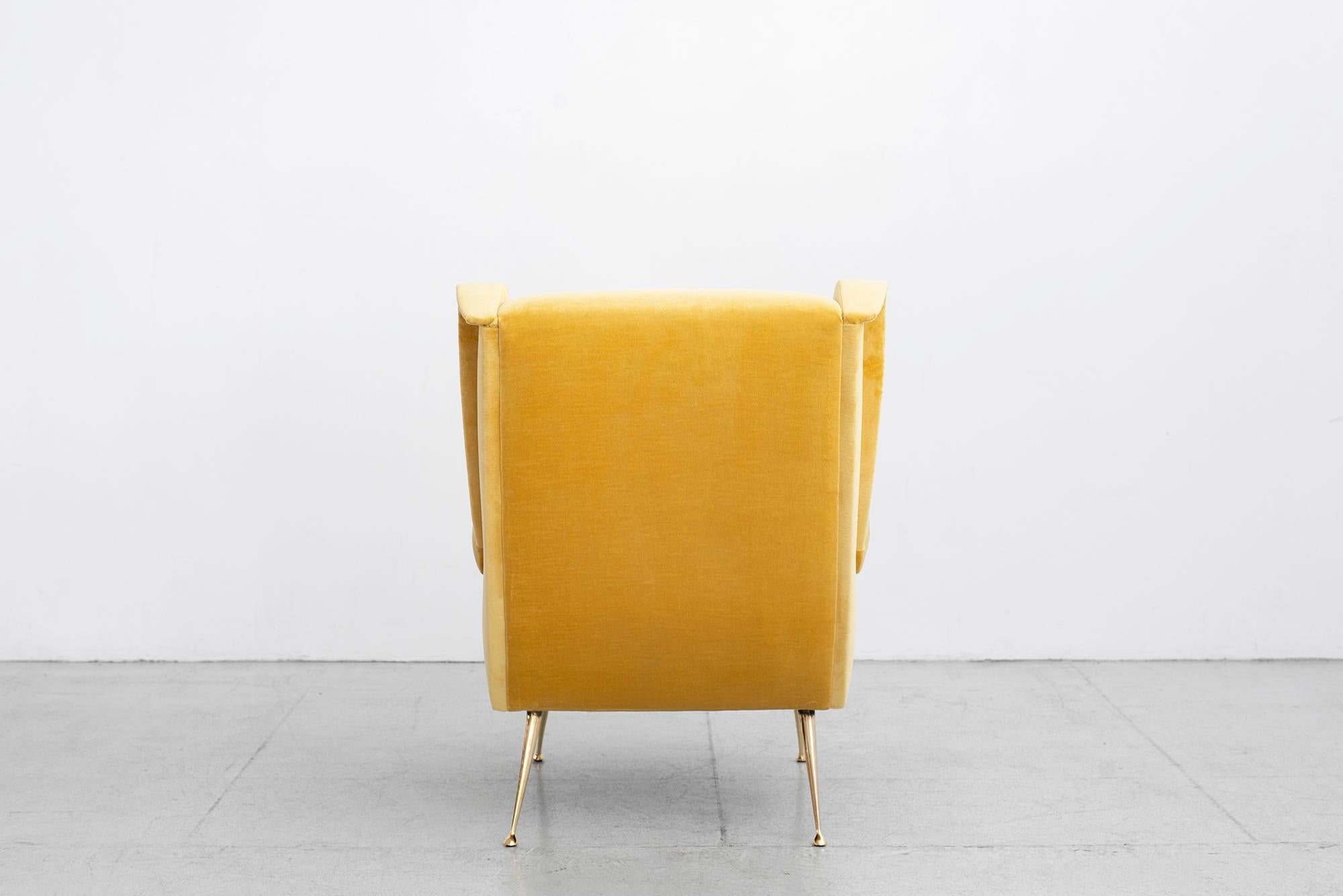 Velvet Gio Ponti Style Club Chairs