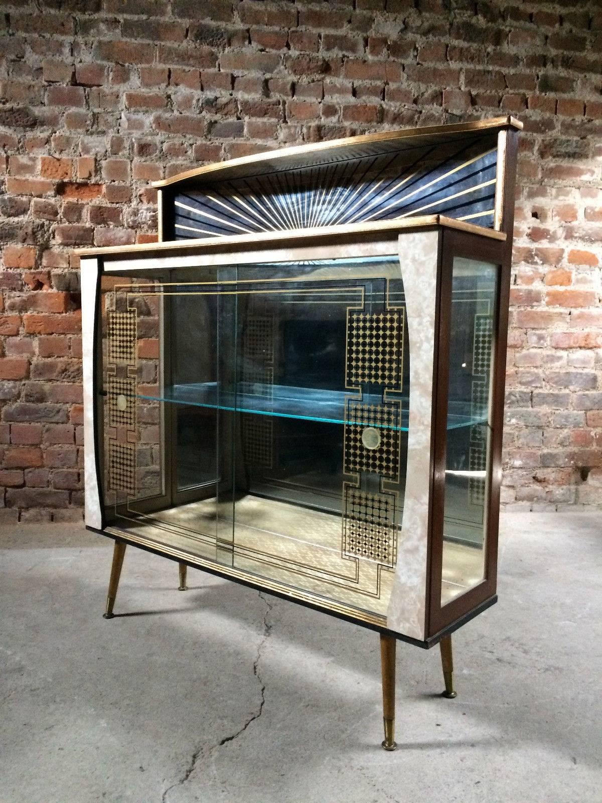 Gio Ponti Style Display Cabinet Drinks Cupboard Bar Italian, 1950s 5
