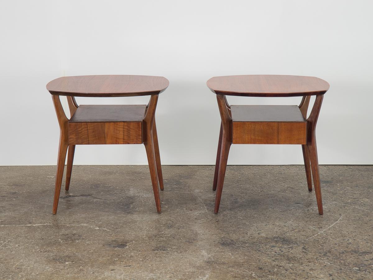 Gio Ponti Style End Tables In Good Condition In Brooklyn, NY