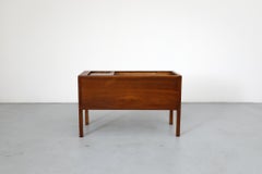 Gio Ponti Style Horizontal Tambour Storage Cabinet with Key