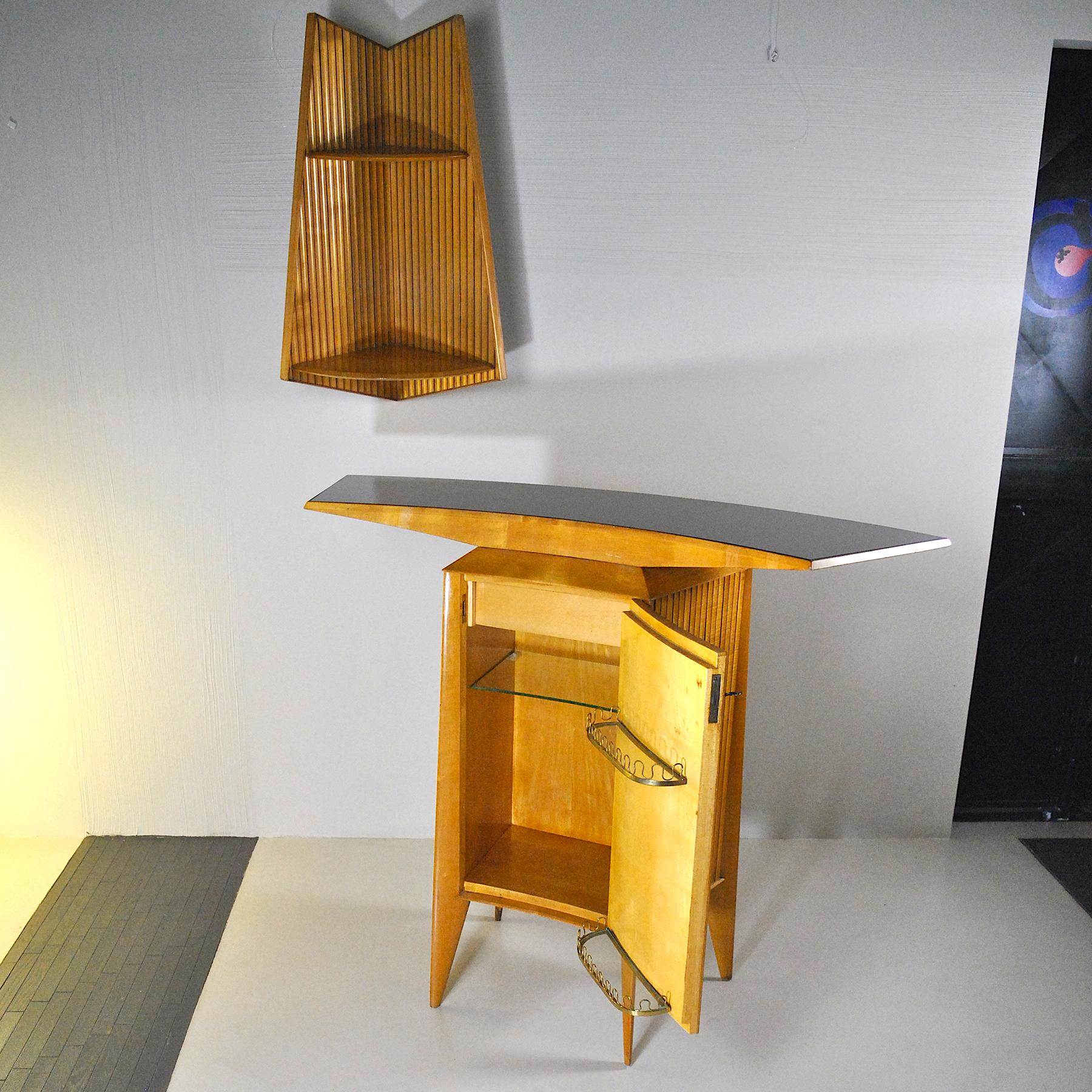 Gio Ponti Style Italian Cabinet Bar from the 1950s 6