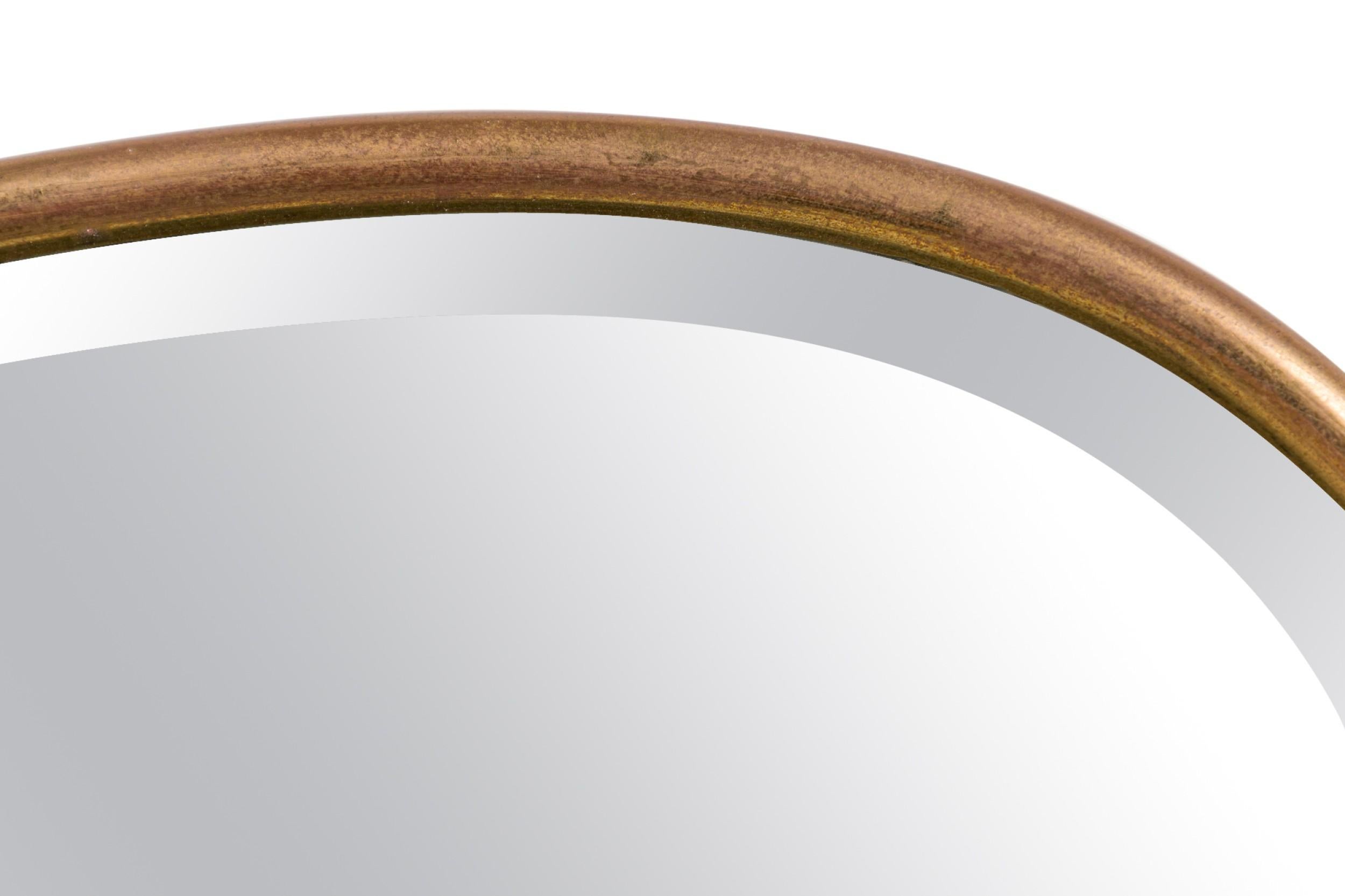 Italiano Specchio da parete asimmetrico in oro in stile Gio Ponti, metà del secolo in vendita
