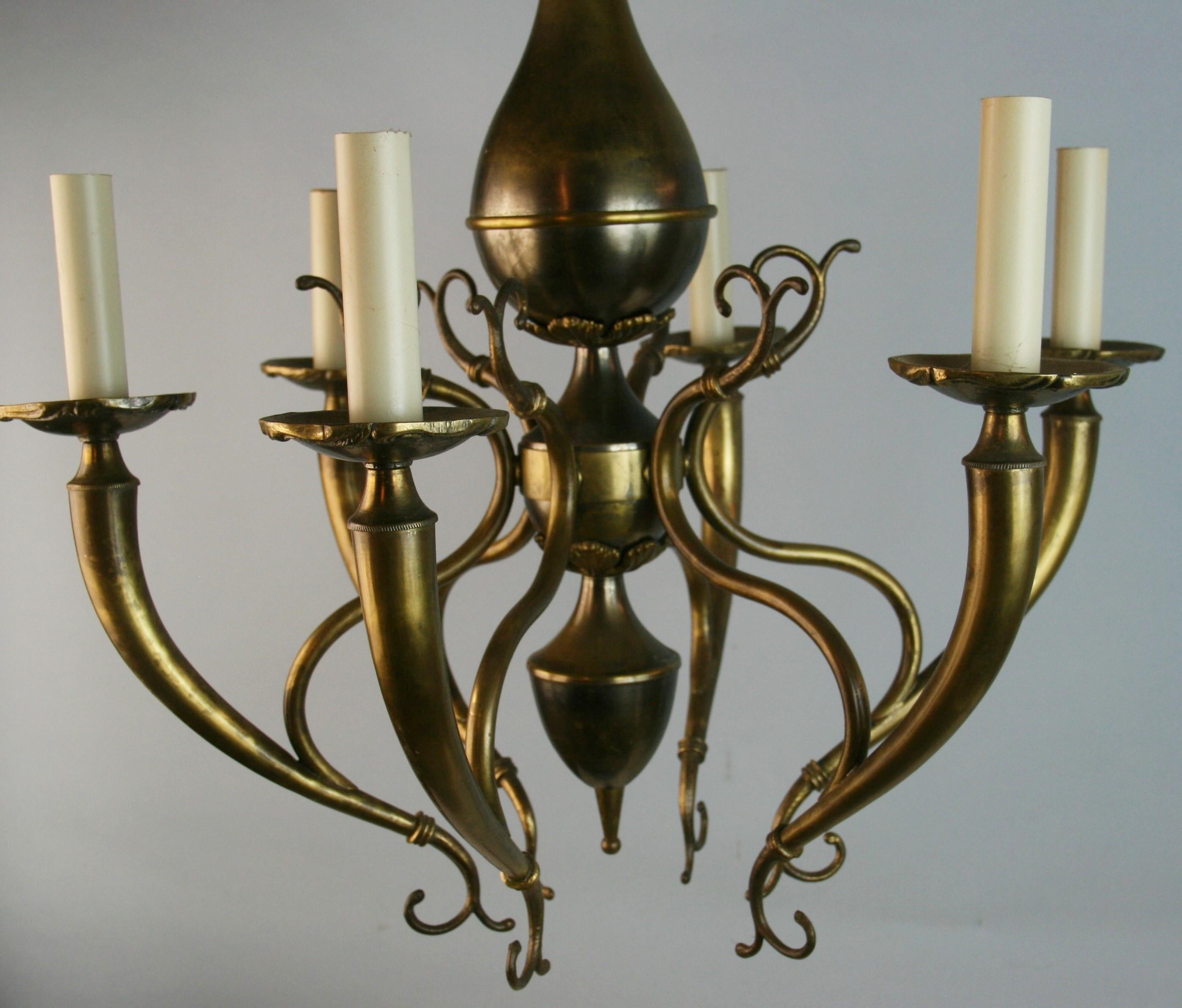 Mid-20th Century Gio Ponti  Italian Mid Century Two-Tone Chandelier For Sale