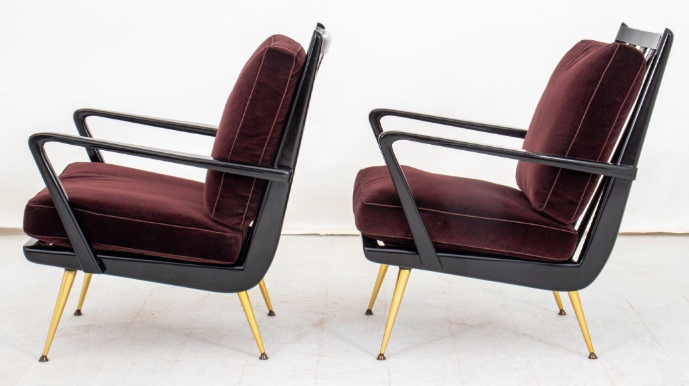 20th Century Gio Ponti Style Italian Modernist Armchairs, 2