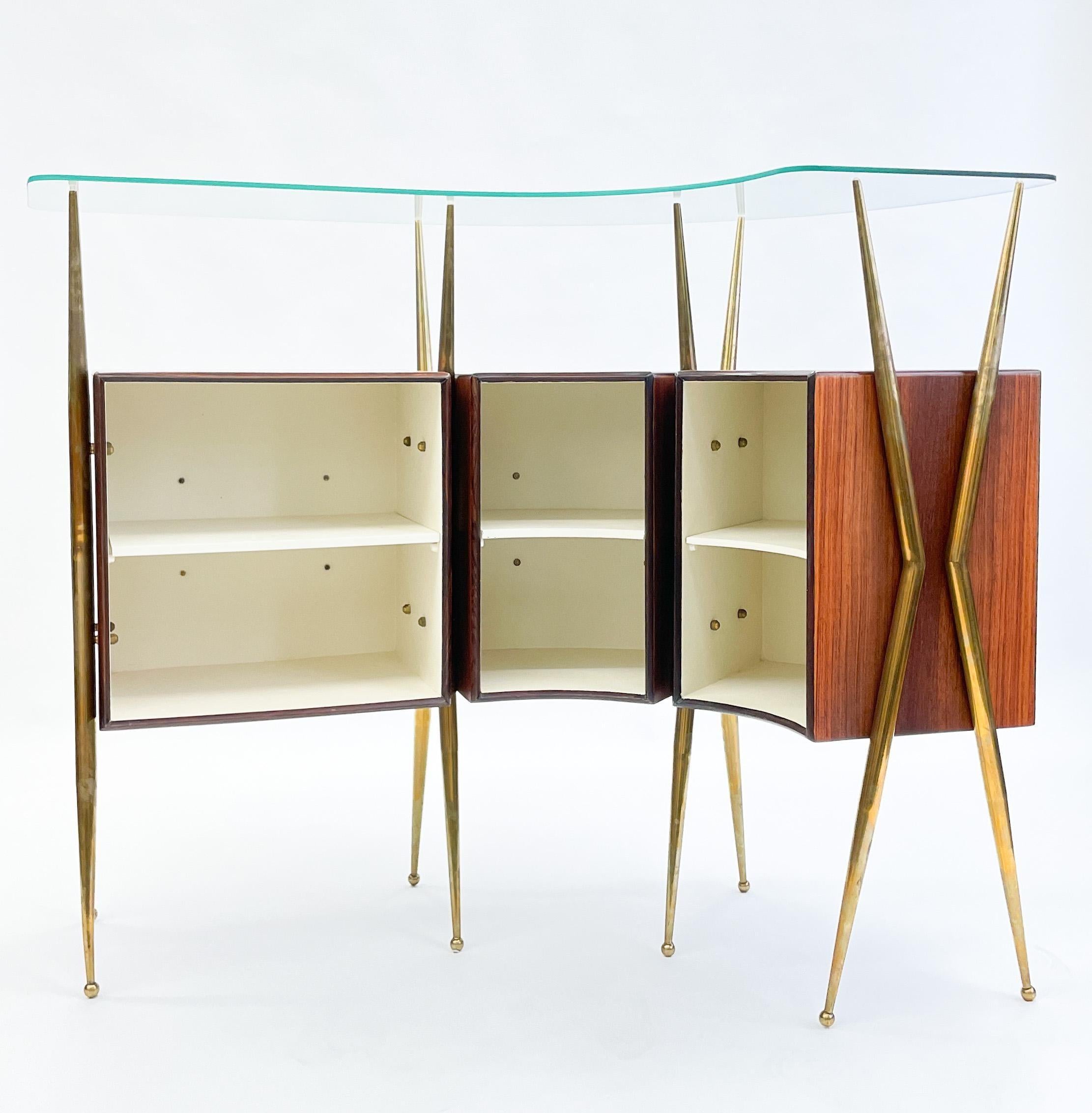 Gio Ponti Style Mid-Century Modern Bar or Serving Cabinet.  7