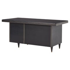 Gio Ponti Style Mid-Century Modern Black Italian Desk 1955