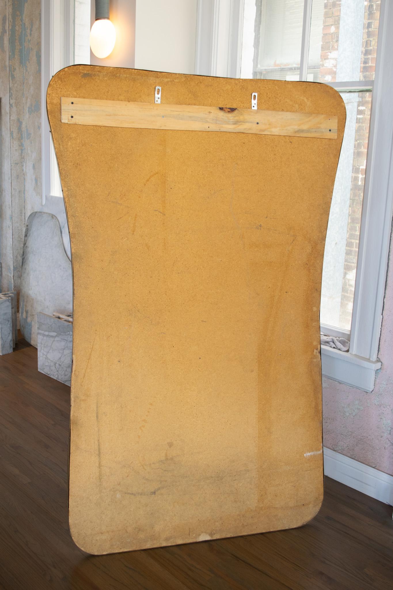 Metal Gio Ponti Style Mirror For Sale