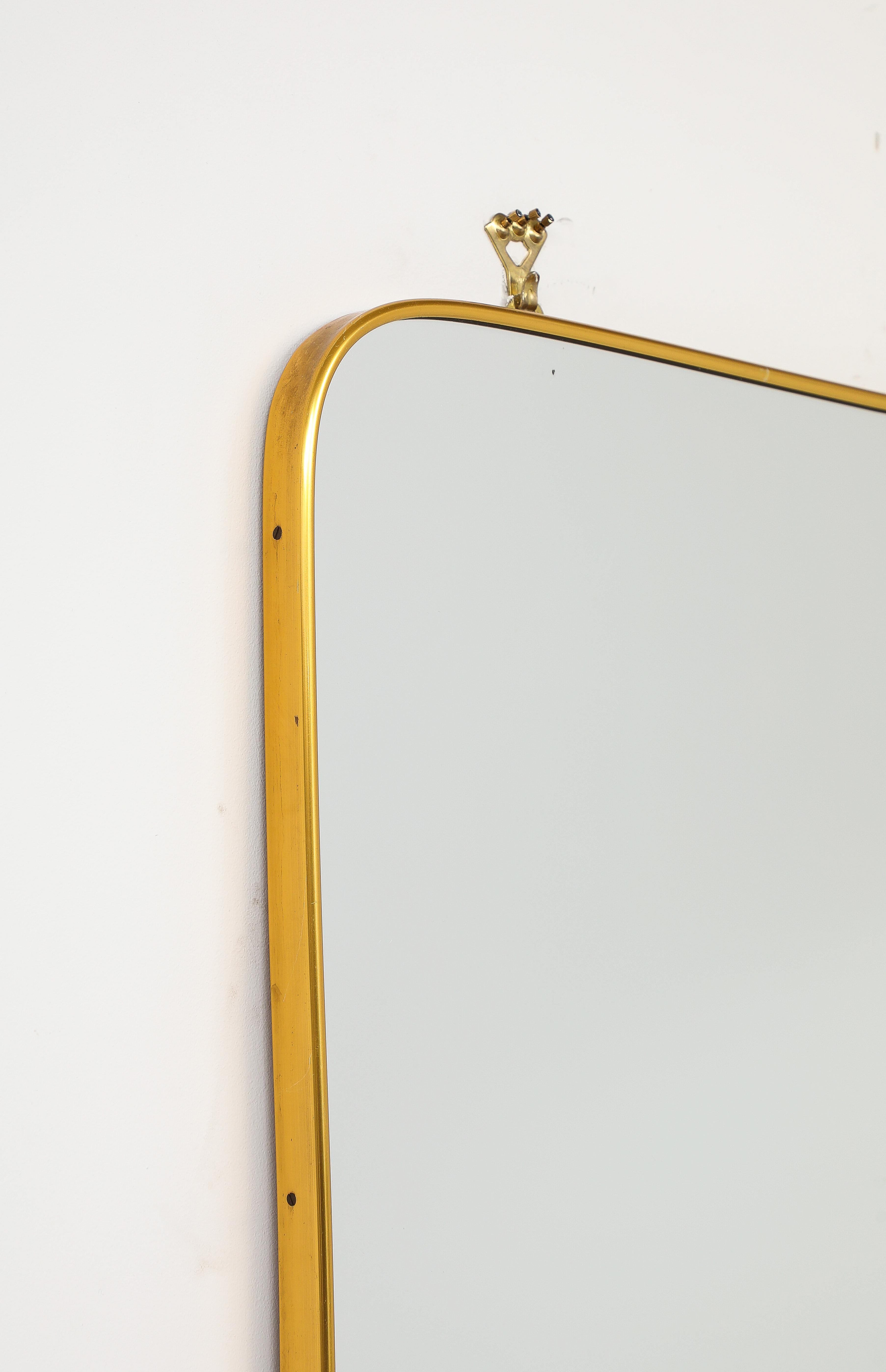 Italian Gio Ponti Style Modernist Dressing Mirror, Italy, 1950's For Sale