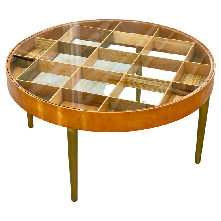 Gio Ponti Style Round Cocktail Table by Keno Bros. For Sale
