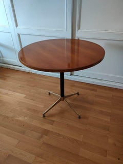Gio Ponti Style Round Table 1955s Legs in Brass and Painted Metal
