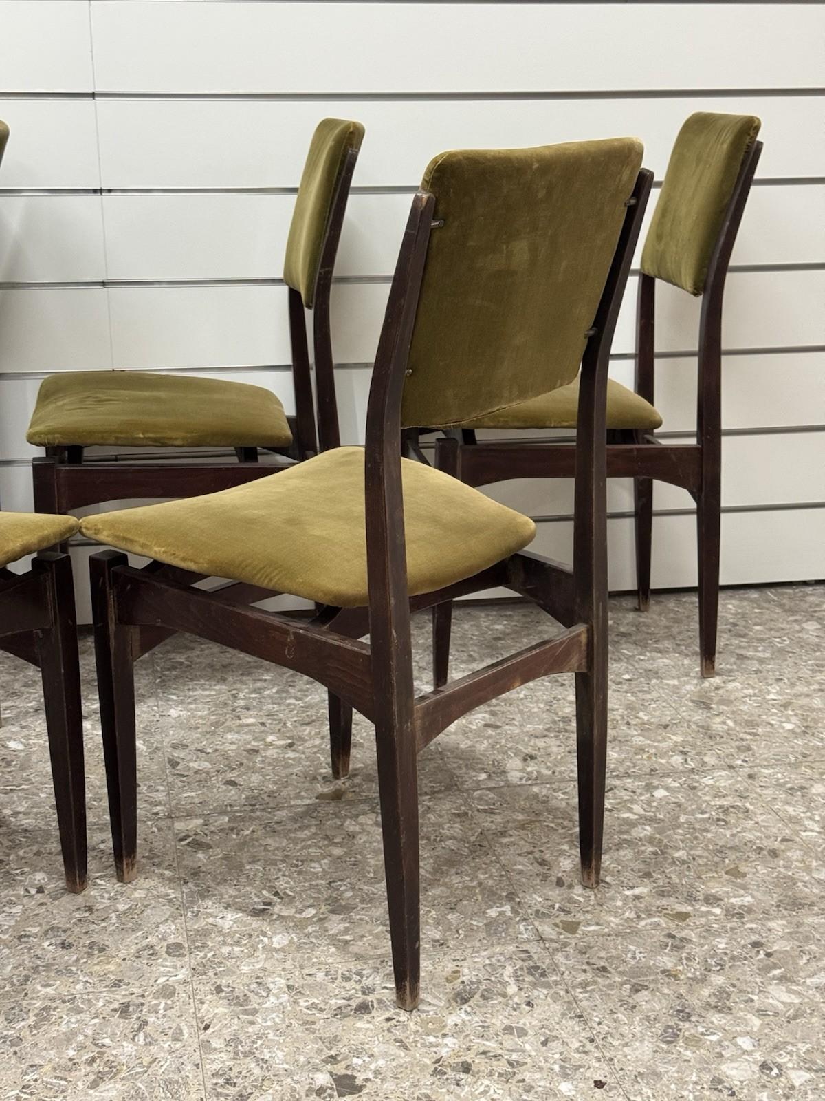 Gio Ponti Style Set Di 6 Sedie Da Pranzo Anni ‘60 Design Modernariato im Angebot 3