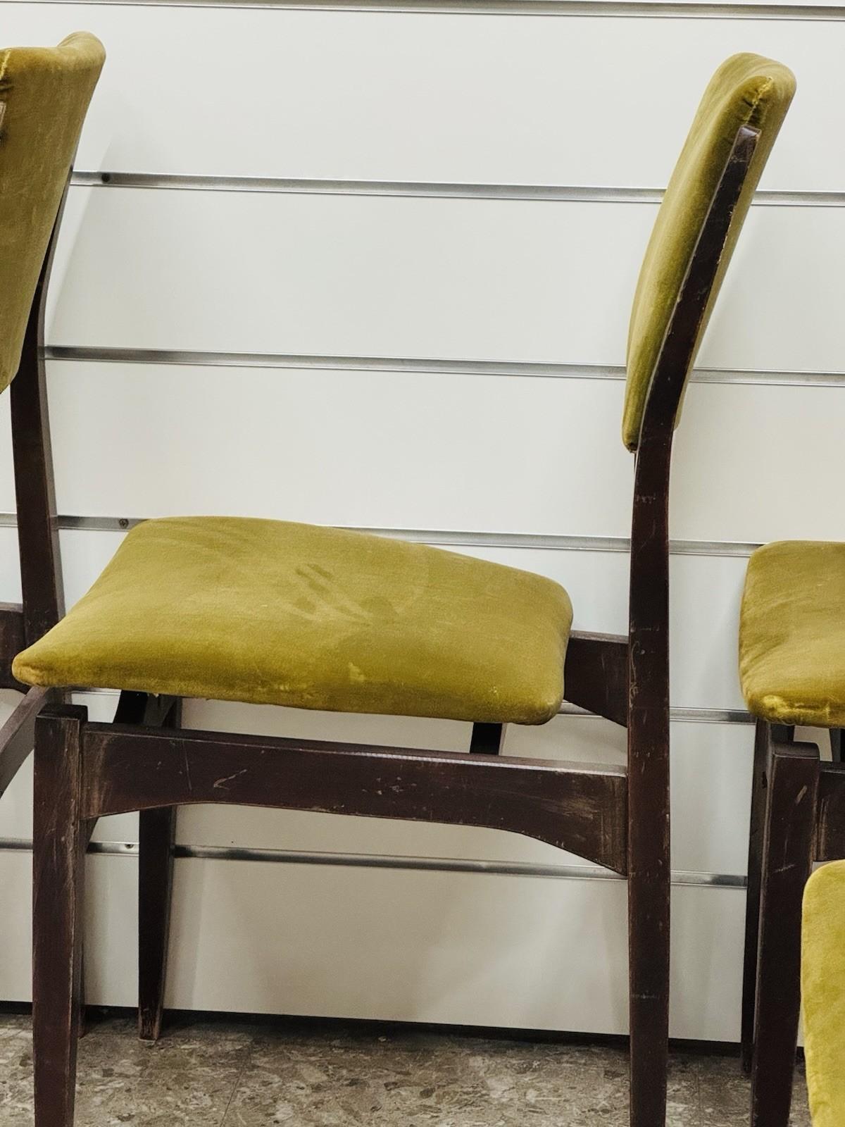 Gio Ponti Style Set Di 6 Sedie Da Pranzo Anni ‘60 Design Modernariato im Angebot 5