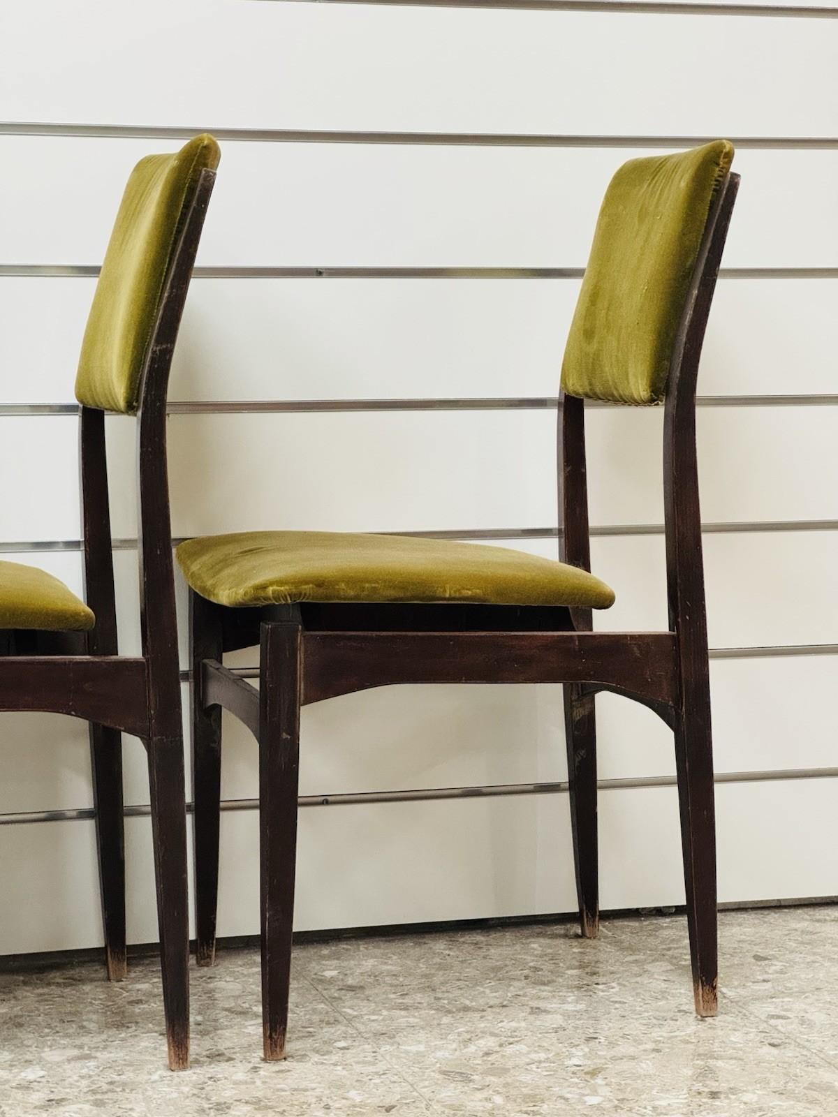 Gio Ponti Style Set Di 6 Sedie Da Pranzo Anni ‘60 Design Modernariato im Angebot 8