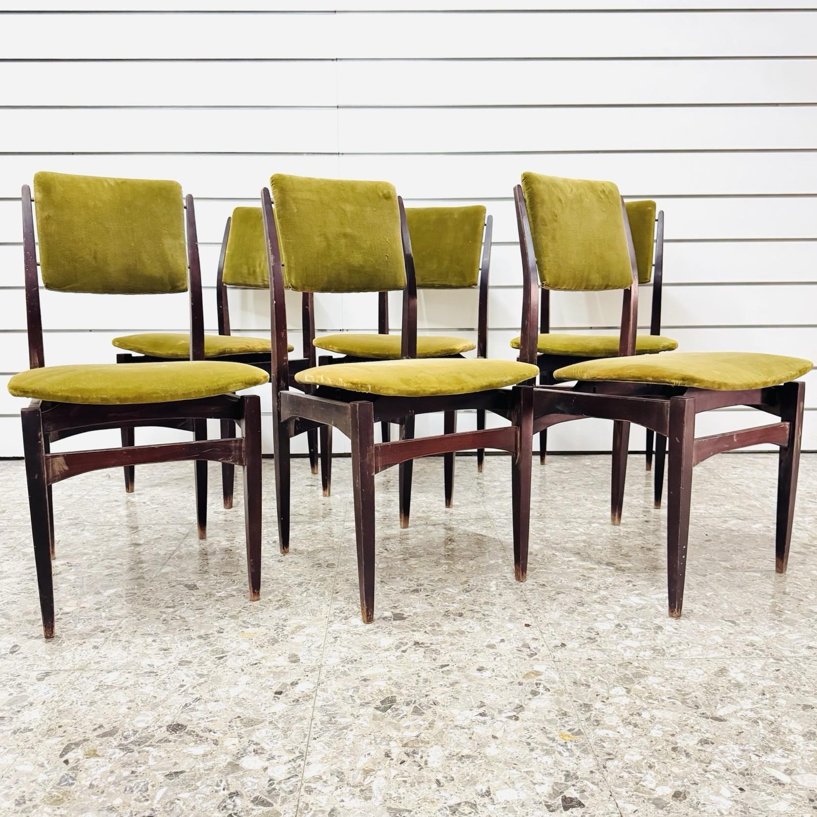 Gio Ponti Style Set Di 6 Sedie Da Pranzo Anni ‘60 Design Modernariato (Italian) im Angebot