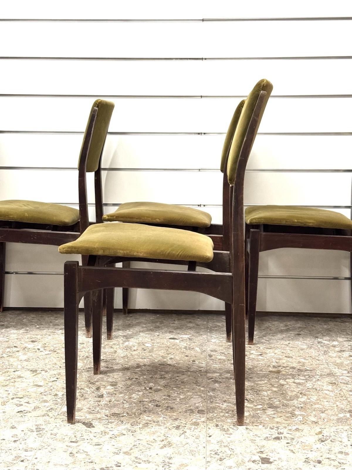 Gio Ponti Style Set Di 6 Sedie Da Pranzo Anni ‘60 Design Modernariato im Angebot 2