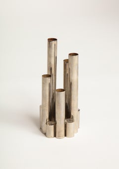 Gio Ponti Style Silver Vase