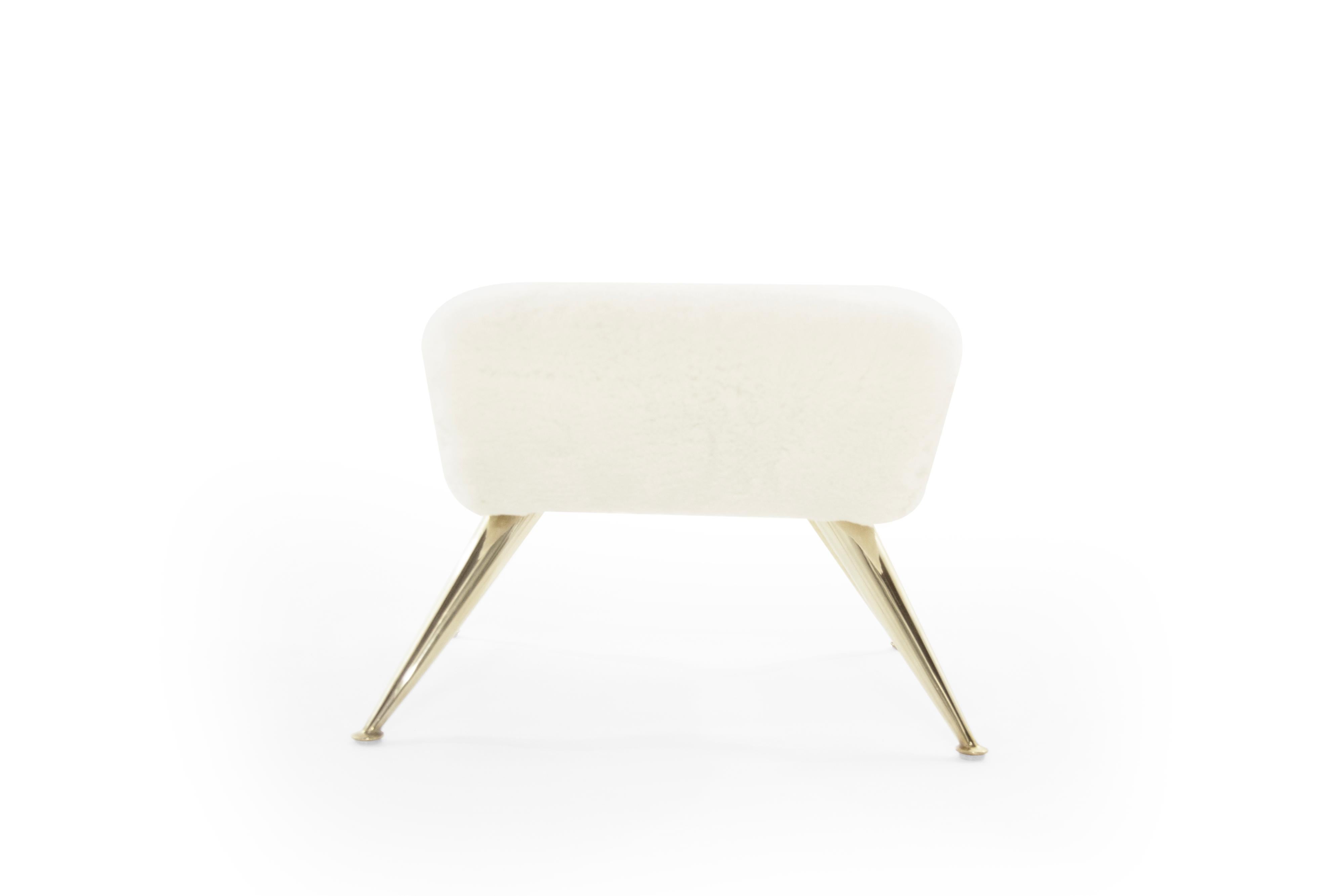 Gio Ponti Style Sputnik Stools in Shearling 2