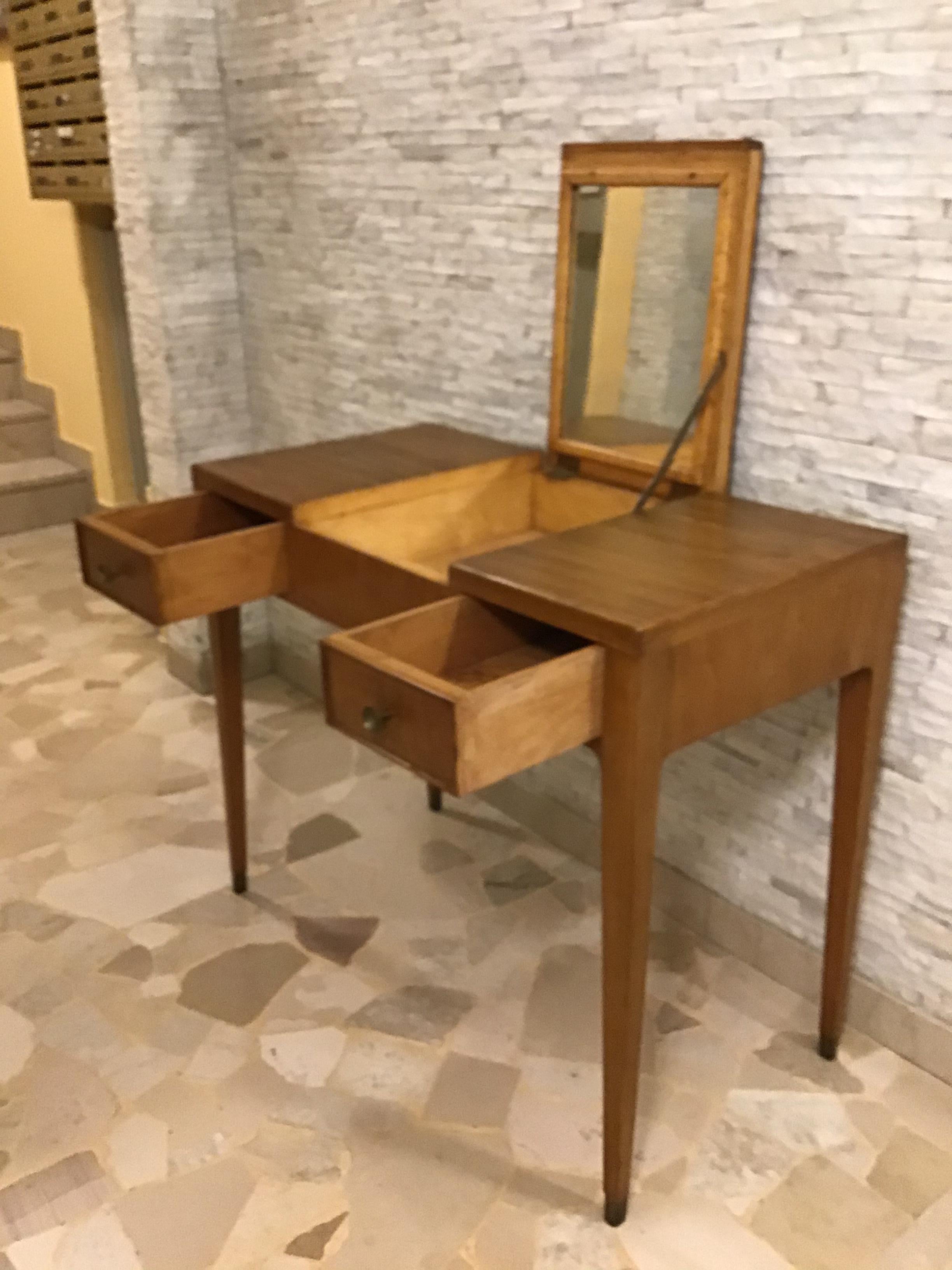 Gio’ Ponti “Style” Toilet /Desk Wood Brass, 1950, Italy For Sale 7