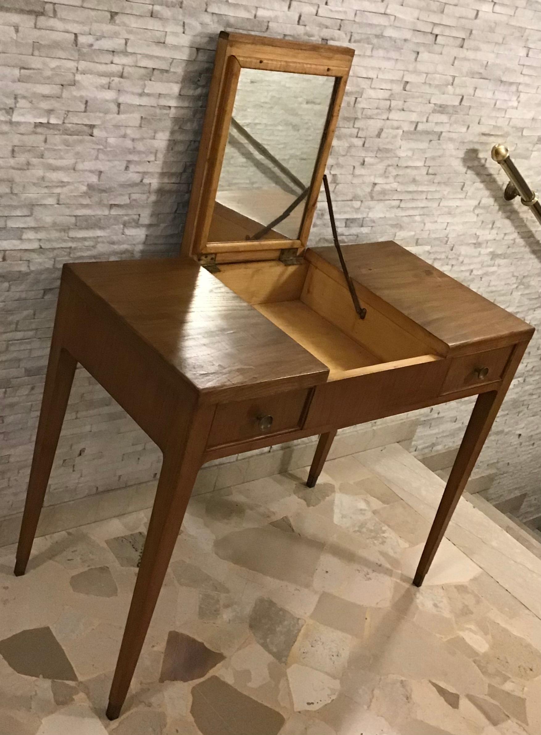 Gio’ Ponti “Style” Toilet /Desk Wood Brass, 1950, Italy For Sale 10