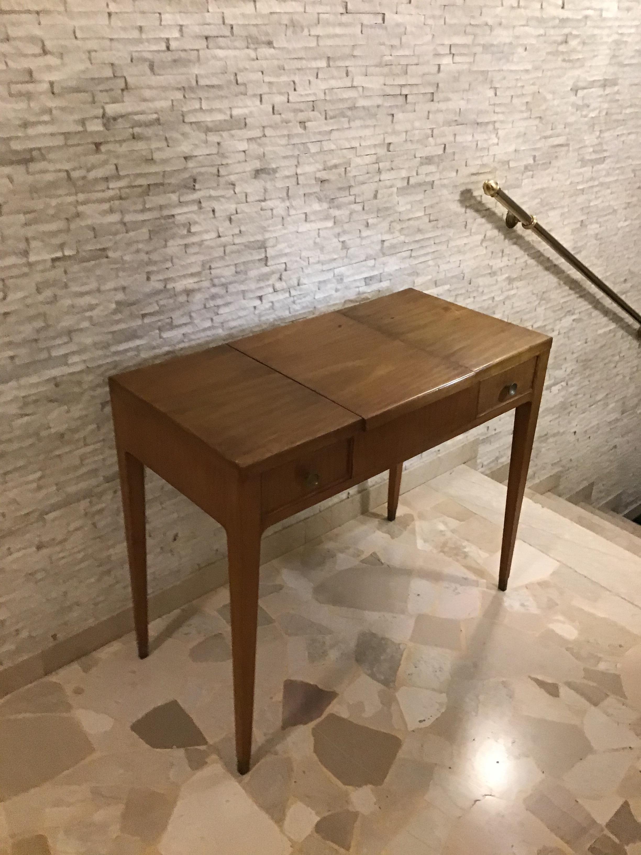 Gio’ Ponti “Style” Toilet /Desk Wood Brass, 1950, Italy For Sale 1