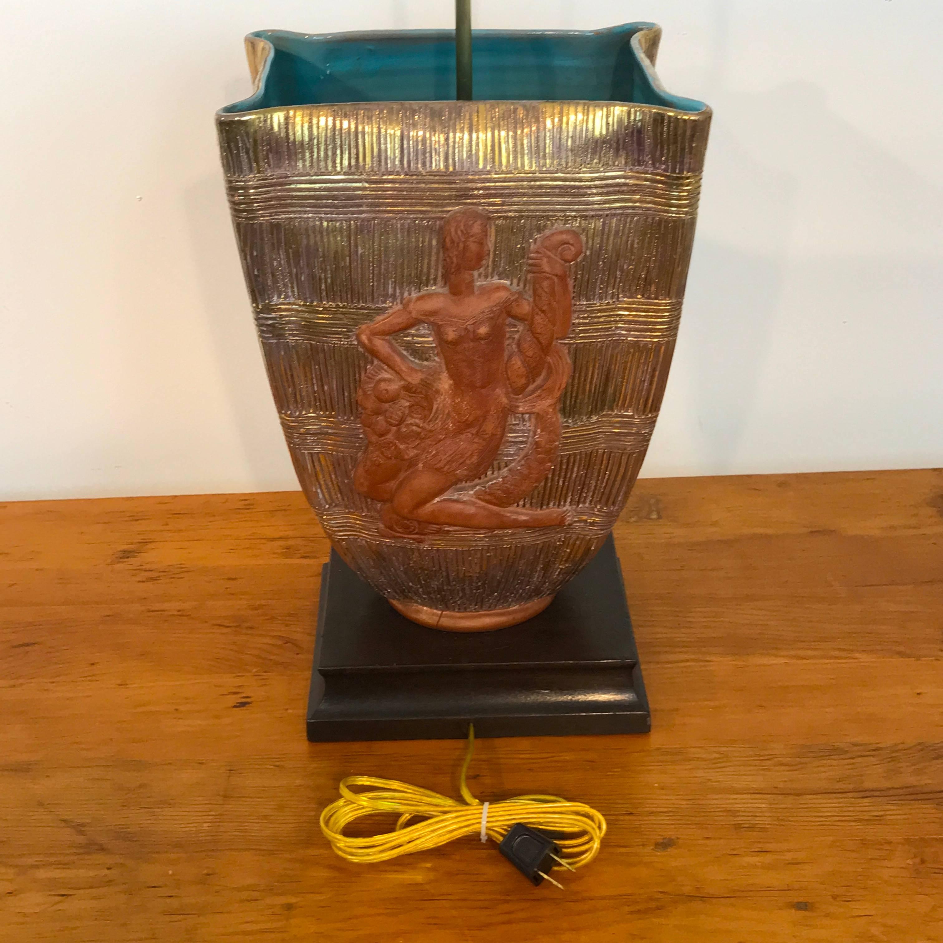 Mid-Century Modern Gio Ponti Style Vase, Now as a Lamp