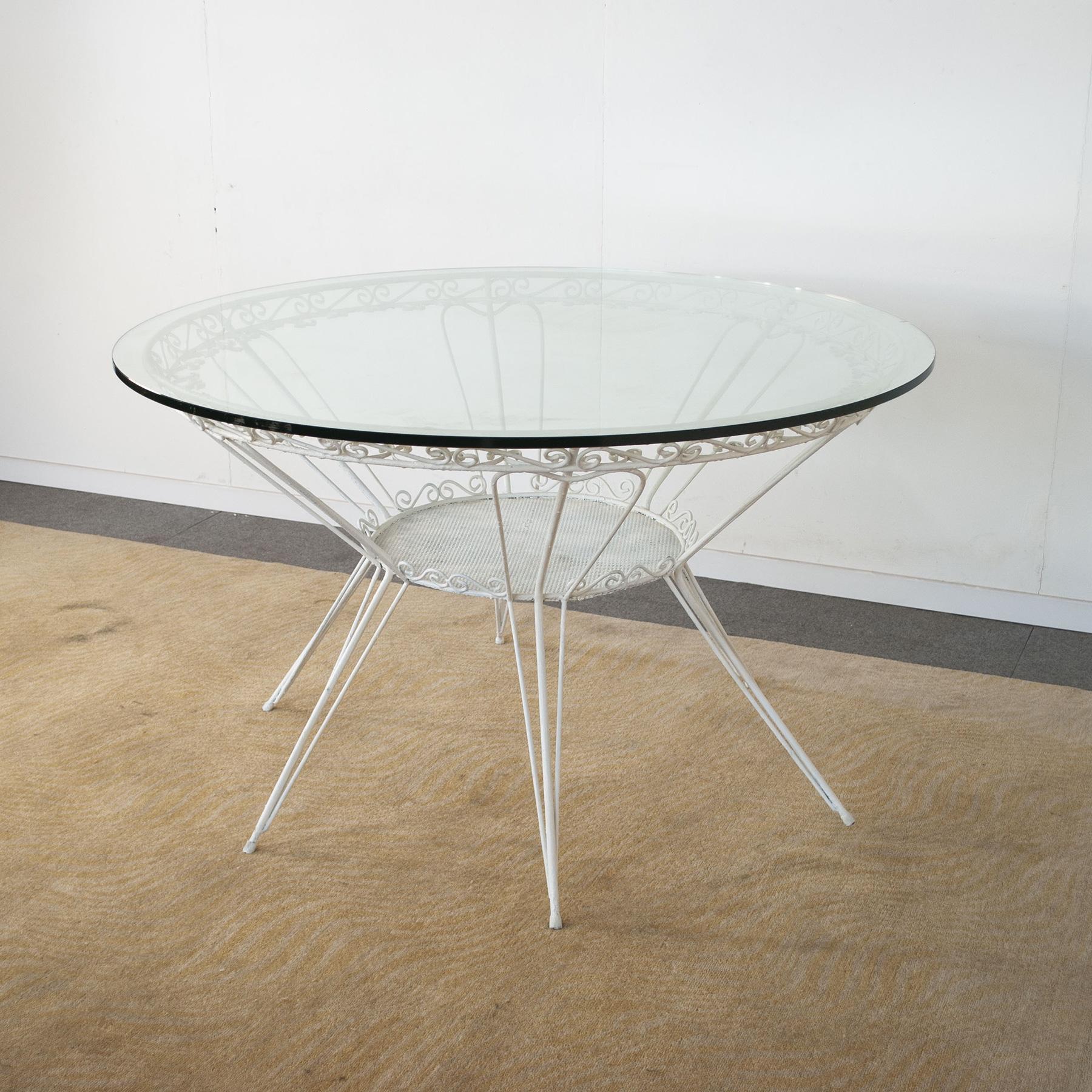 italien Table en fer forgé de style Gio Ponti des années 1950 Casa e Giardino en vente