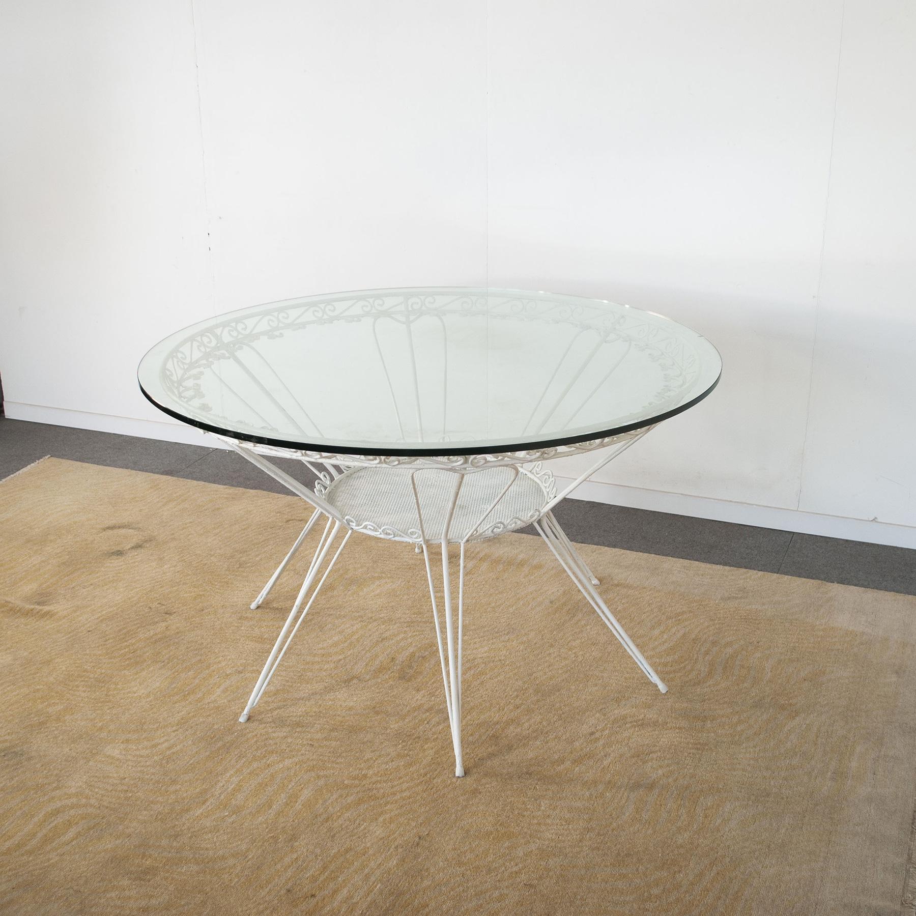 Gio Ponti Style Wrought Iron Table from the 1950s Casa E Giardino In Good Condition For Sale In bari, IT