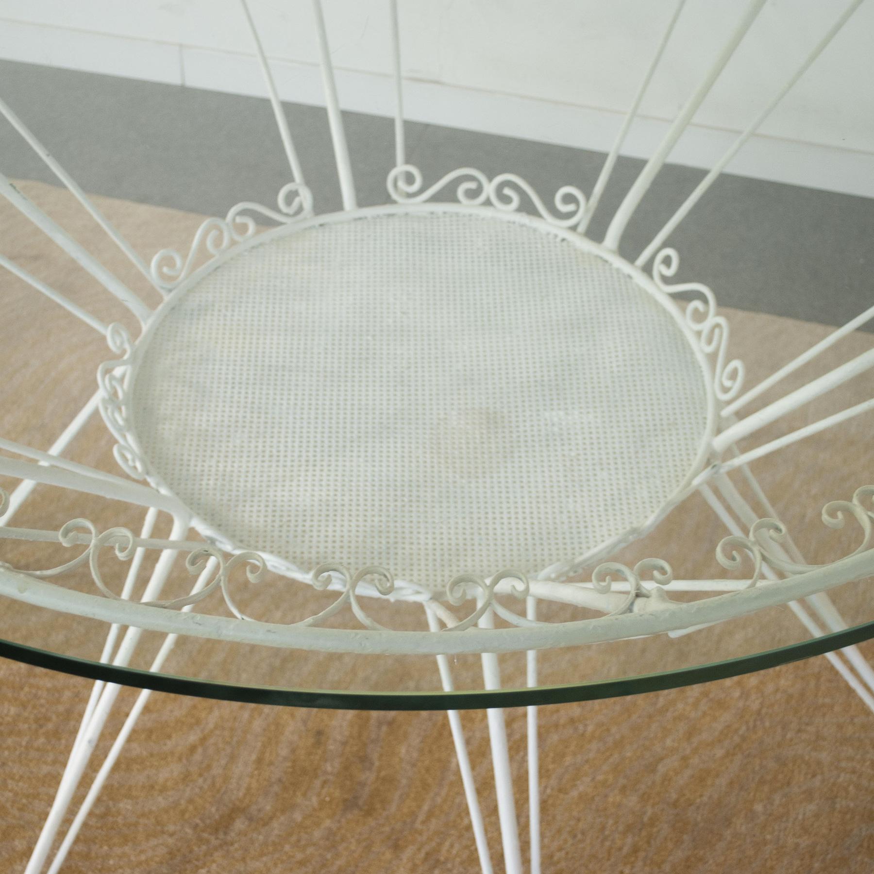 Milieu du XXe siècle Table en fer forgé de style Gio Ponti des années 1950 Casa e Giardino en vente