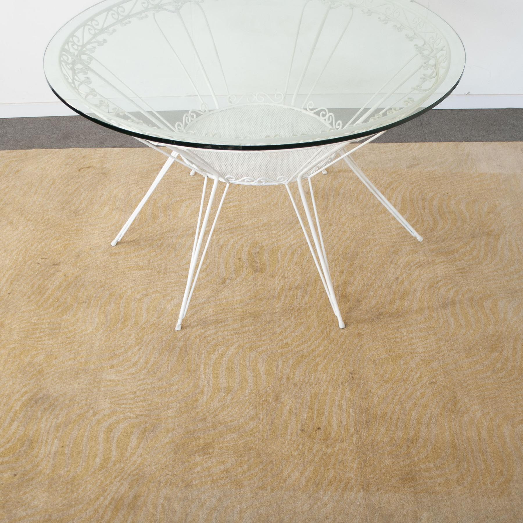 Verre Table en fer forgé de style Gio Ponti des années 1950 Casa e Giardino en vente
