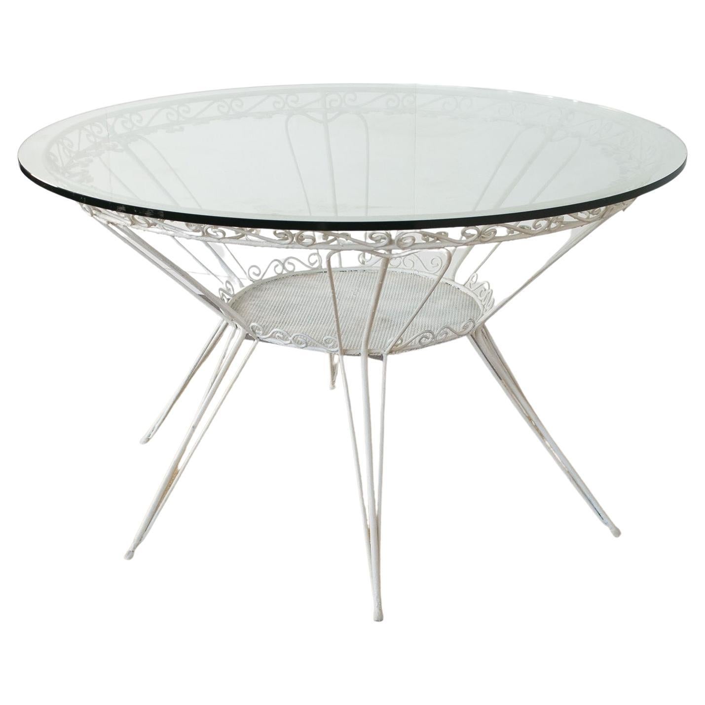 Table en fer forgé de style Gio Ponti des années 1950 Casa e Giardino en vente