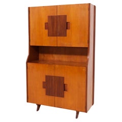 Vintage Gio Ponti Superb Wooden Living Room Cabinet 'Attr.'