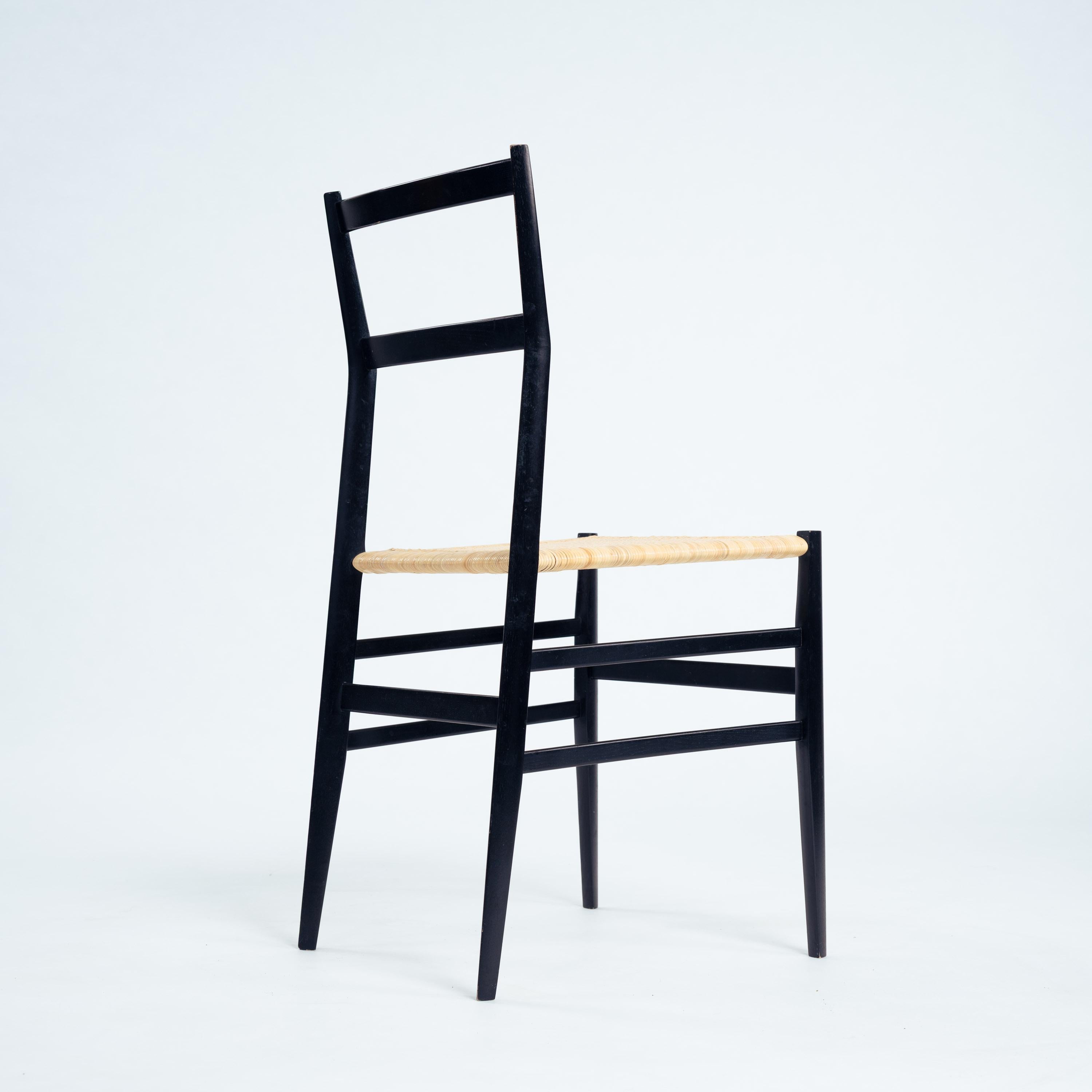 Canna Sedia Gio Ponti SUPERLEGGERA 499 di Cassina, anni '70 in vendita
