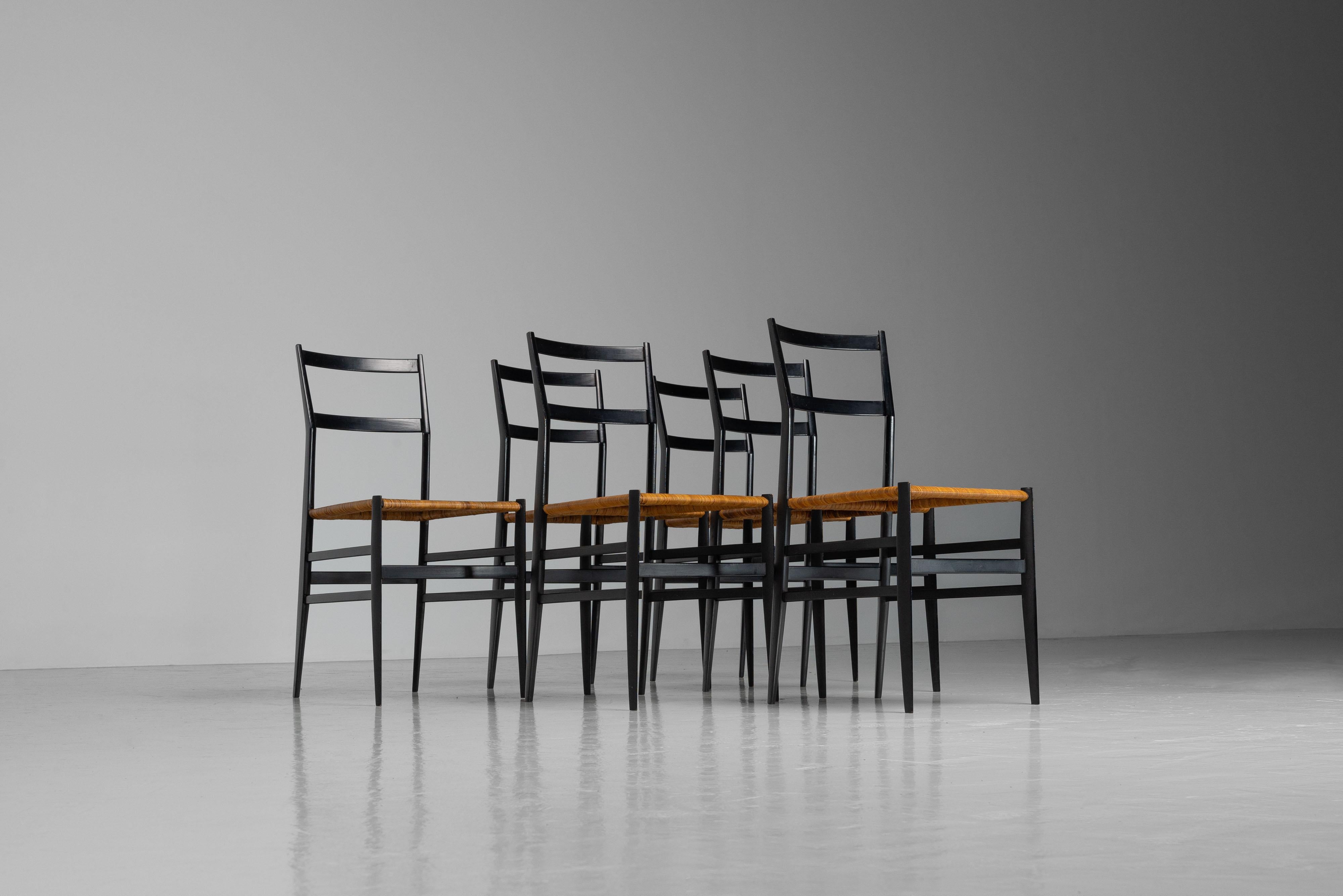 Gio Ponti Superleggera chairs Cassina Italy 1957 For Sale 3