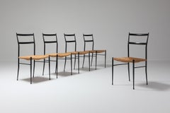 Gio Ponti Superleggera Dining Chairs Edition 'De Bijenkorf' Set of Five