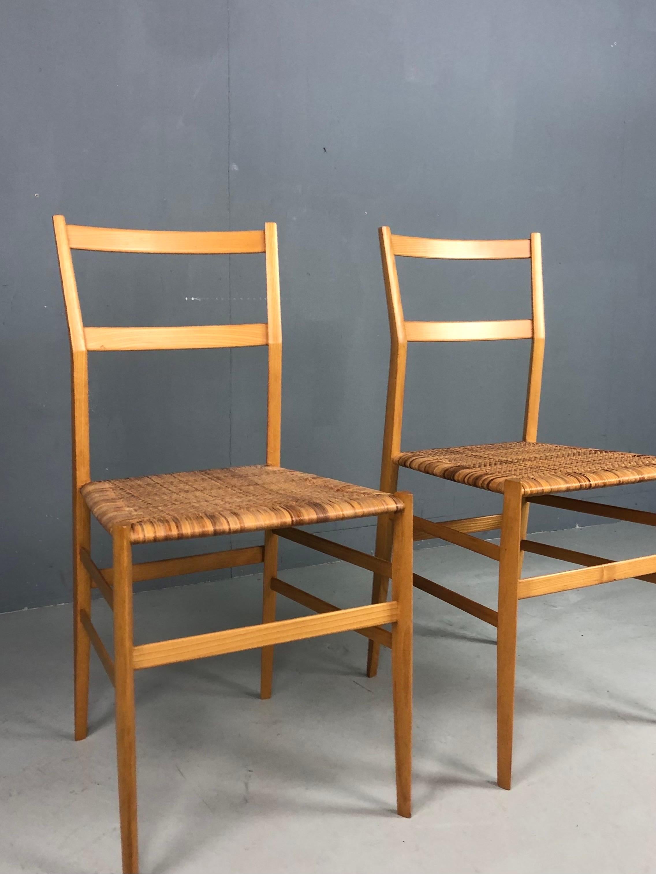 Gio Ponti Superleggera, ensemble de deux, Italie, années 1980 en vente 12