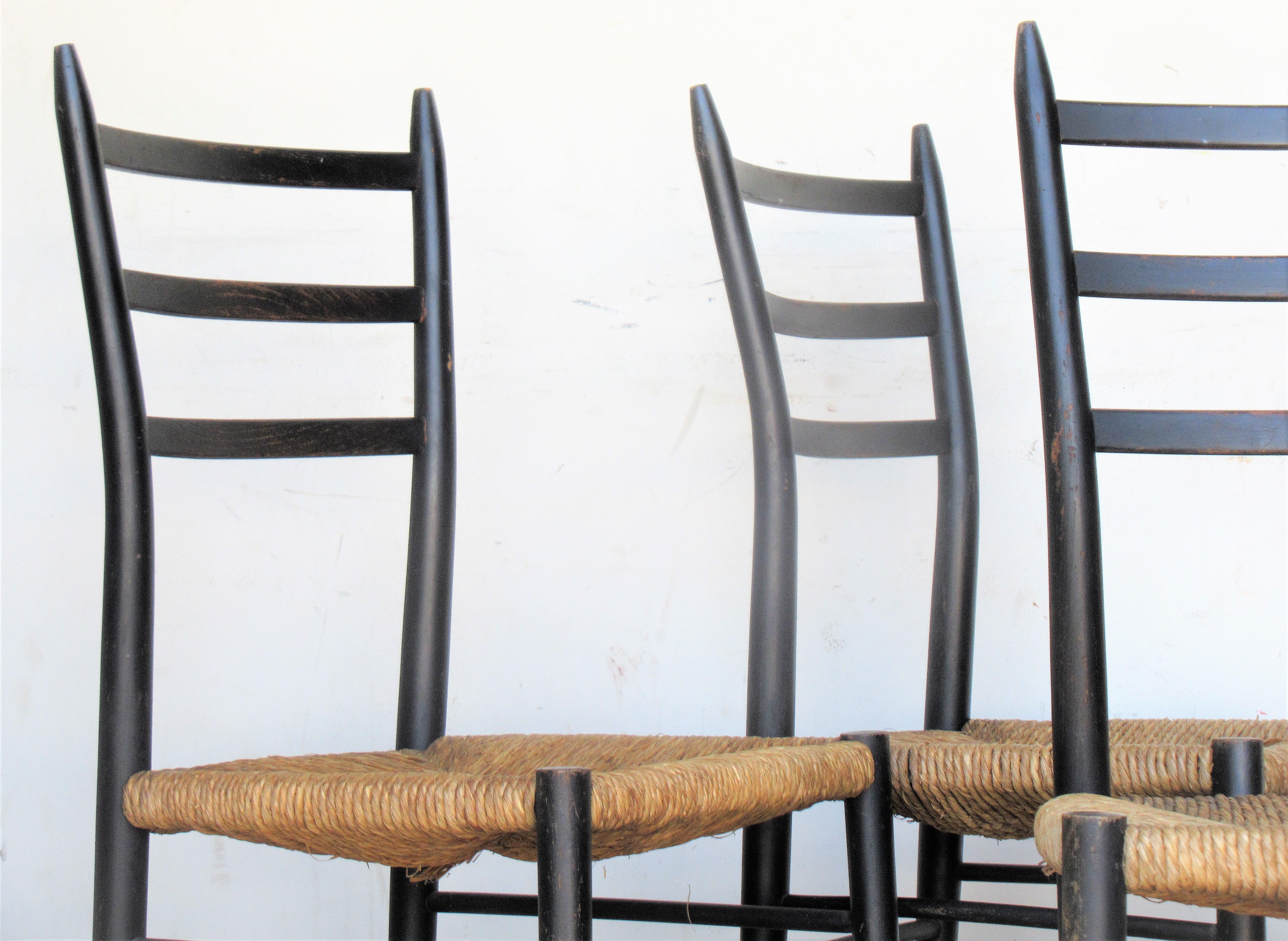 Gio Ponti Superleggera Style Chairs, Made in Italy 10