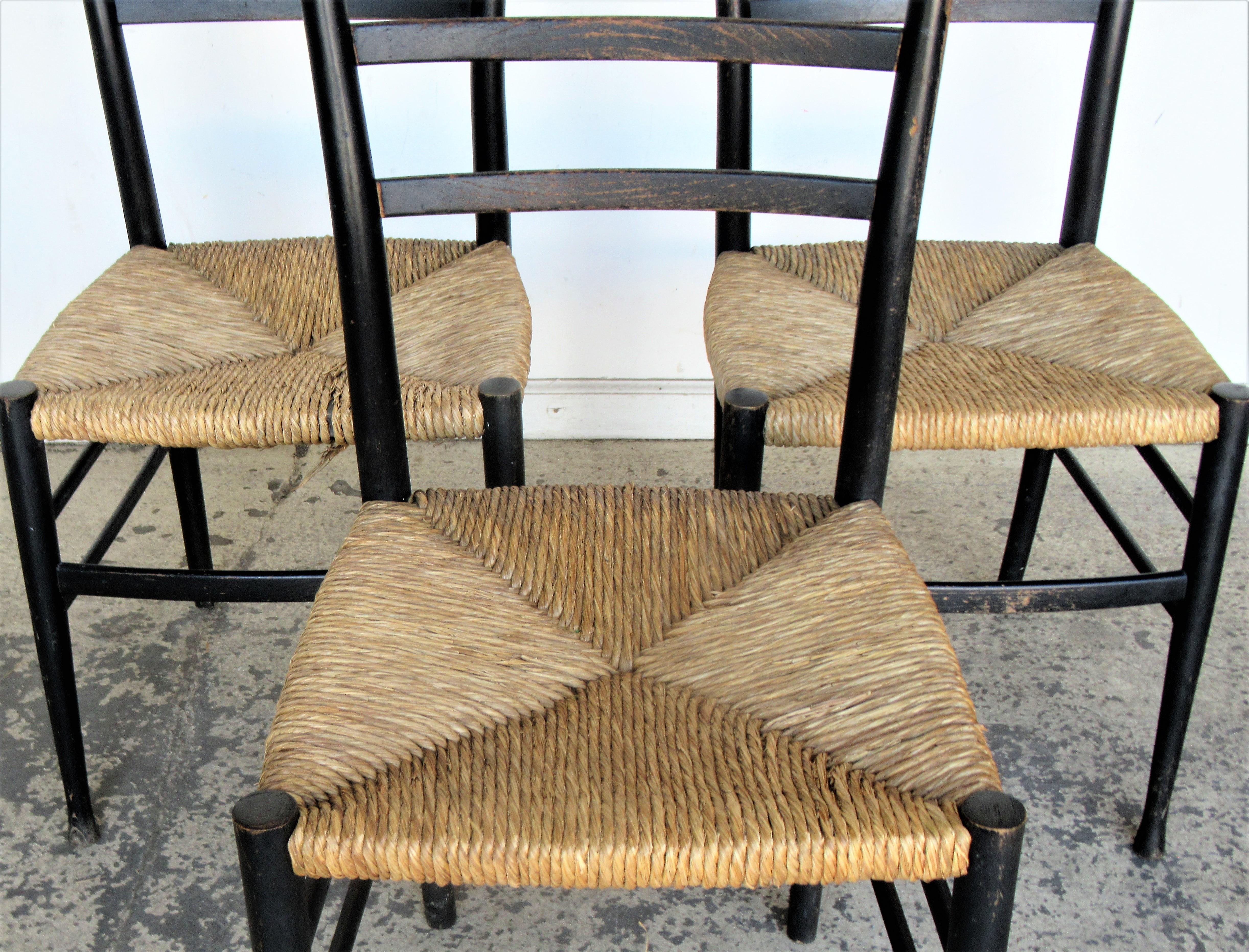 Gio Ponti Superleggera Style Chairs, Made in Italy In Good Condition In Rochester, NY