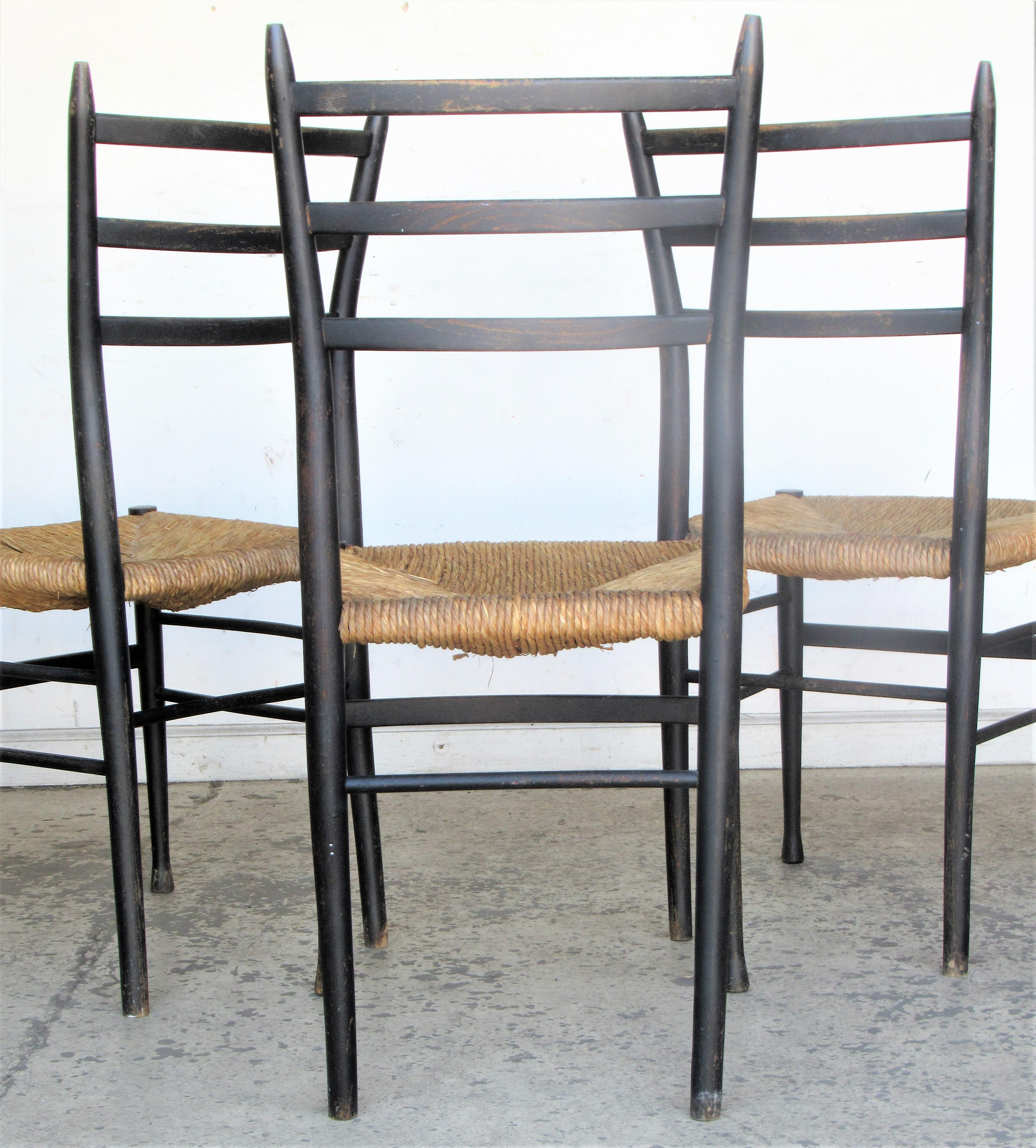 Gio Ponti Superleggera Style Chairs, Made in Italy 1