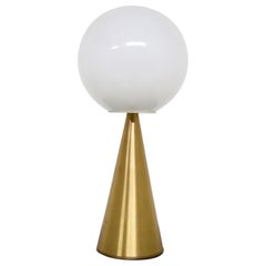 Gio Ponti Table Lamp Model Bilia for Fontana Arte in Brass and Glass, 1960