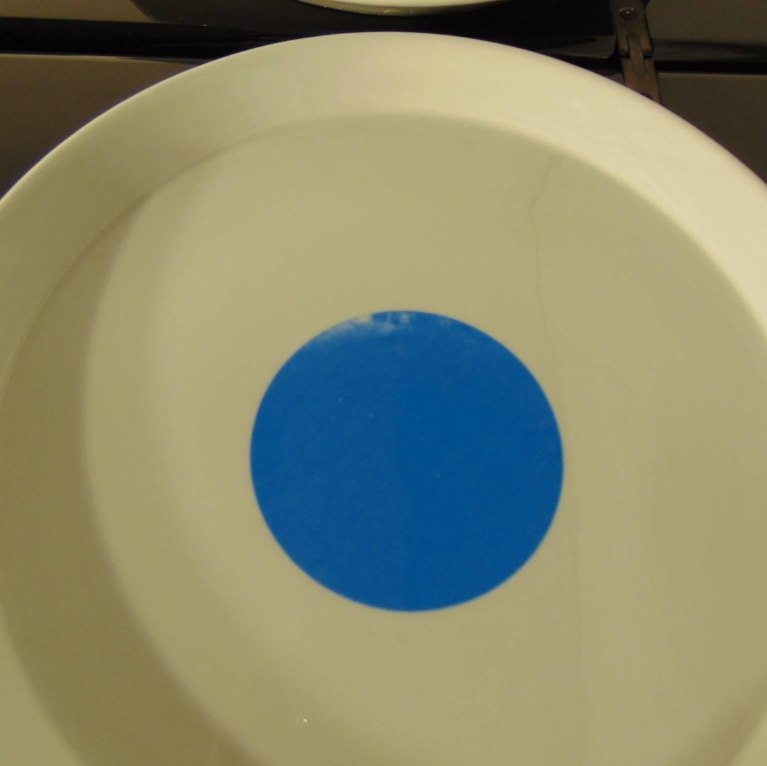 Gio Ponti Tableware Complete Set White Blue Orange Ceramica Italiana Pozzi, 1967 7